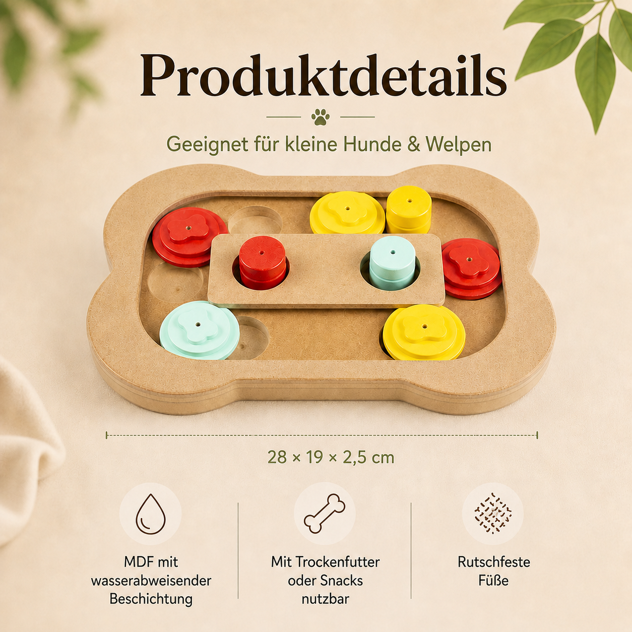 Snack Puzzle Knochen für Hunde – Denkspiel gegen Langeweile