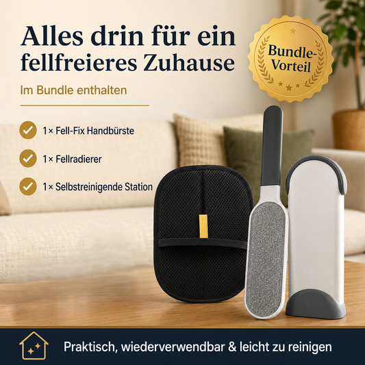 Fellfrei Zuhause Set – Tierhaarentferner für Möbel, Kleidung & Auto