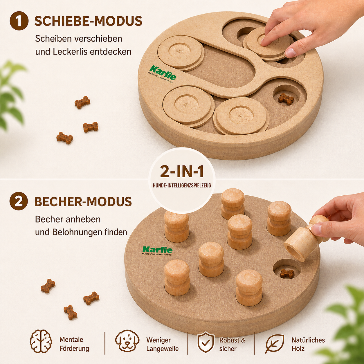 Karlie Brain Train 2in1 – Intelligenzspielzeug für Hunde