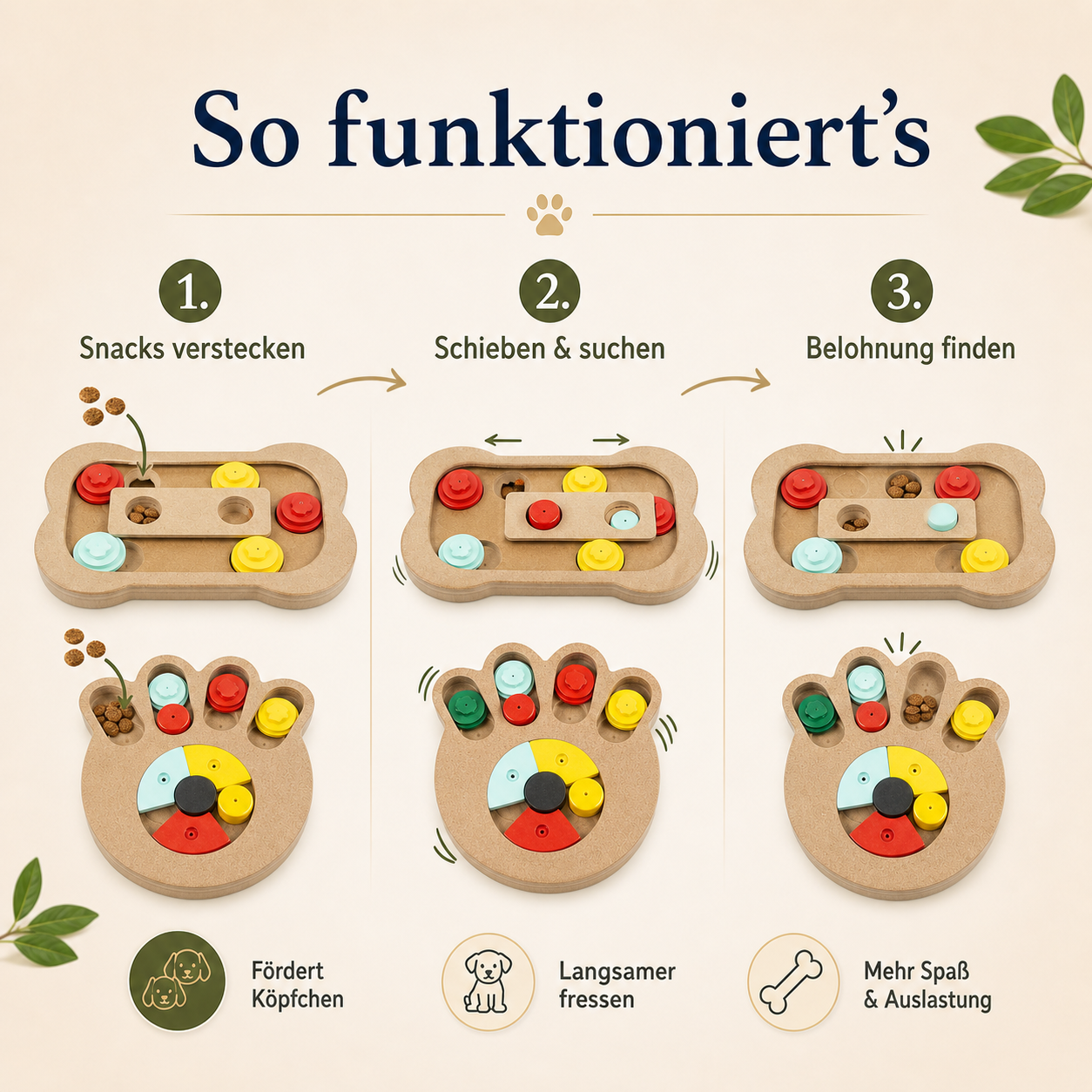 Snack Puzzle Starterset für Hunde – 2 Denkspiele für mehr Beschäftigung