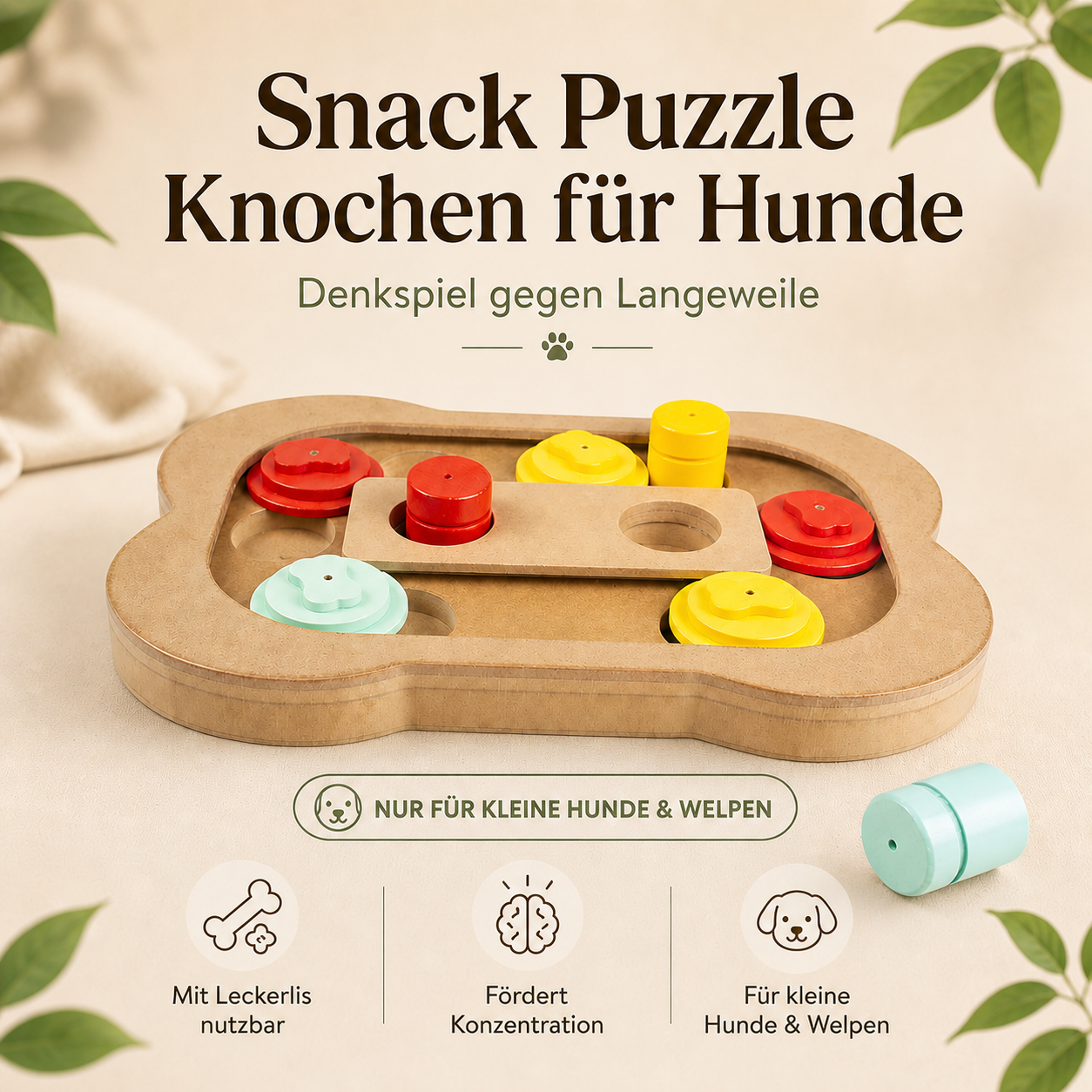 Snack Puzzle Knochen für Hunde – Denkspiel gegen Langeweile