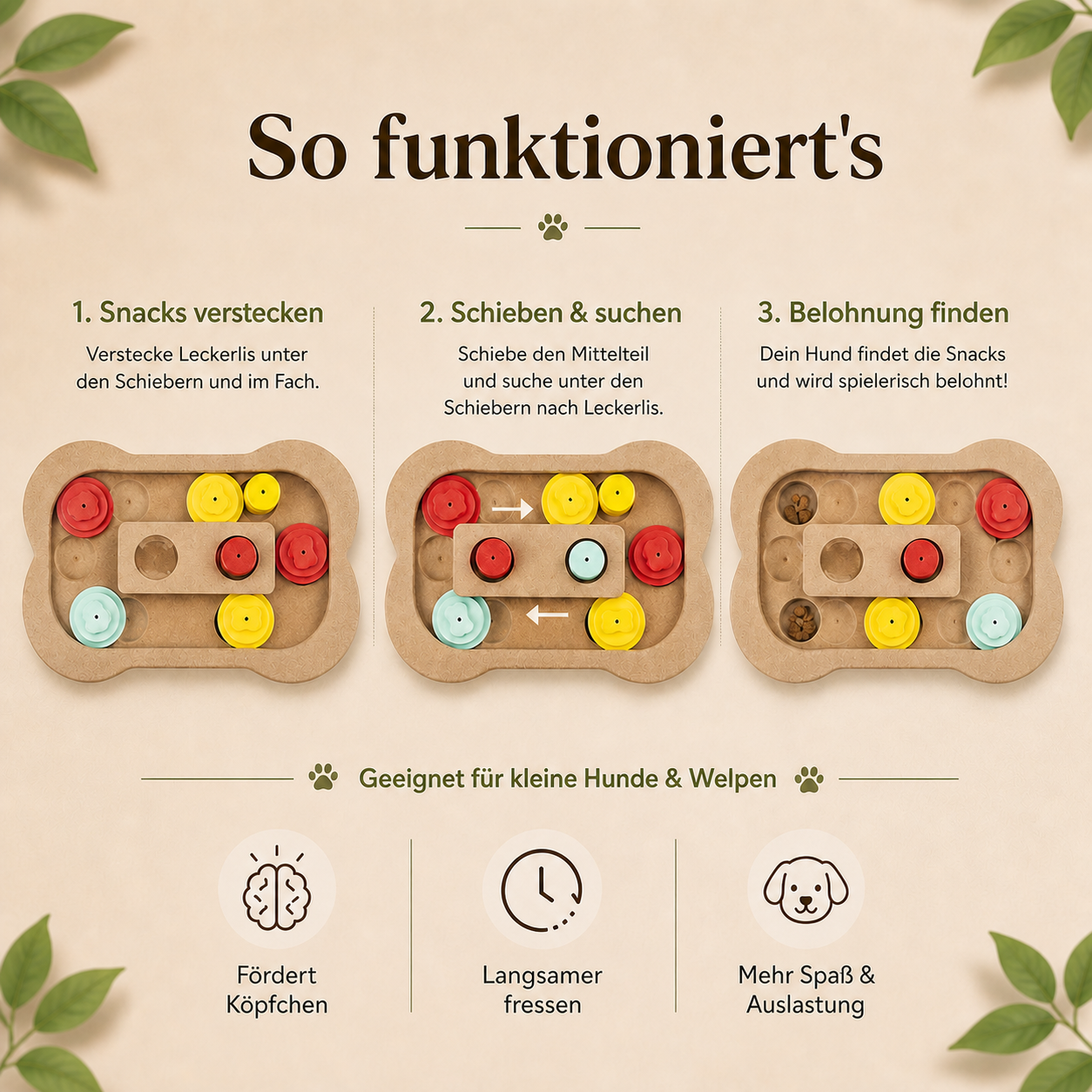 Snack Puzzle Knochen für Hunde – Denkspiel gegen Langeweile