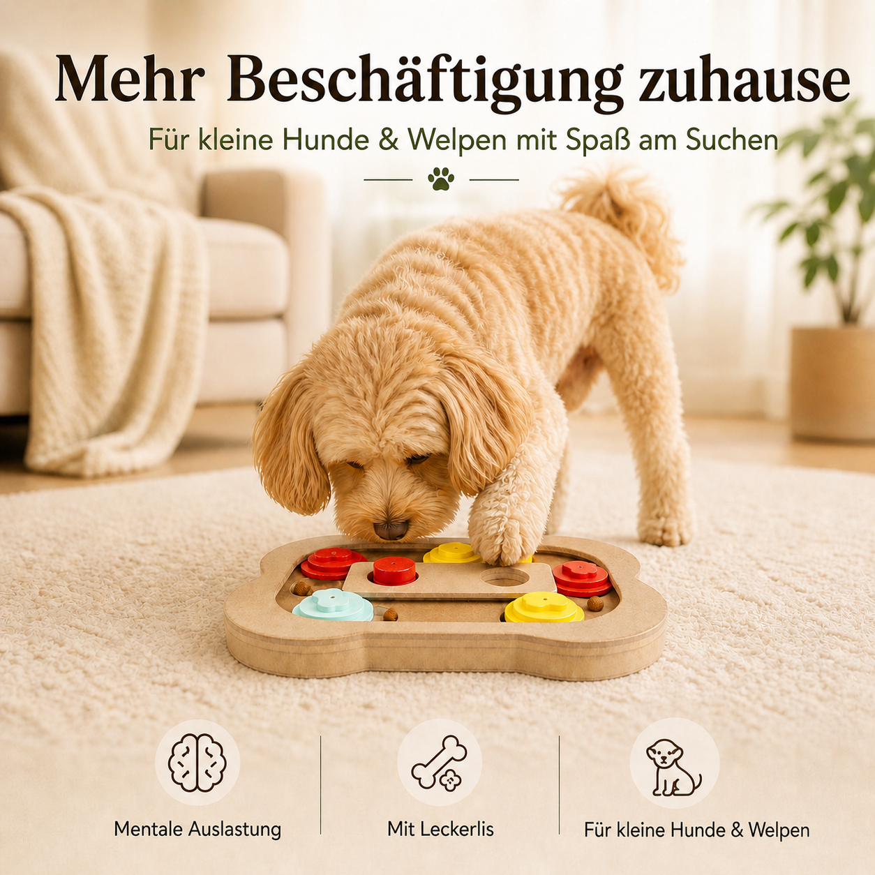 Snack Puzzle Knochen für Hunde – Denkspiel gegen Langeweile
