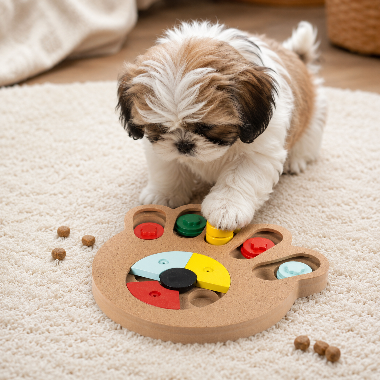 Snack Puzzle Pfote für Hunde – Denkspiel gegen Langeweile